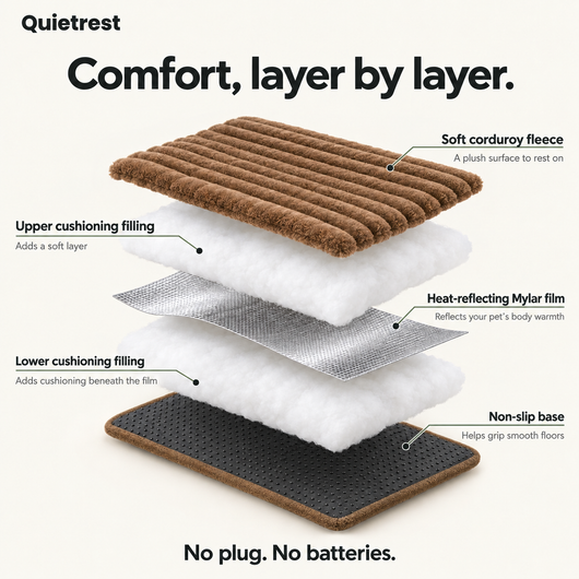 QuietRest Warm Pet Mat for Cats & Dogs